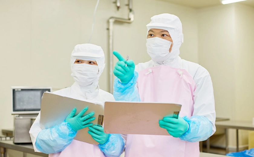 スタッフと会話するKさん